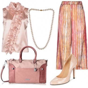 Outfit Raso e perle