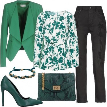 Outfit Verde e nero