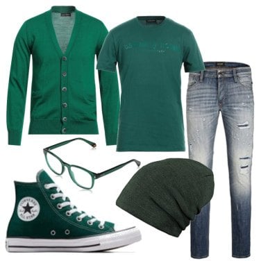 Outfit converse clearance verdes