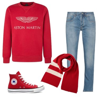 Sudadera hombre rojo Hackett London