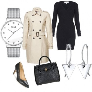 Outfit Il trench bianco