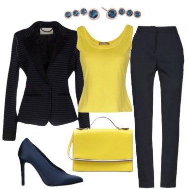 Outfit Blu e giallo