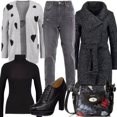 Outfit Grigio e nero per il giorno