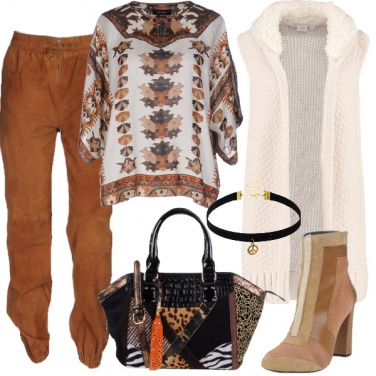Outfit Stile boho con i colori della terra