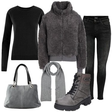 Outfit botas best sale grises mujer