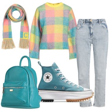 Outfit con discount converse azules mujer