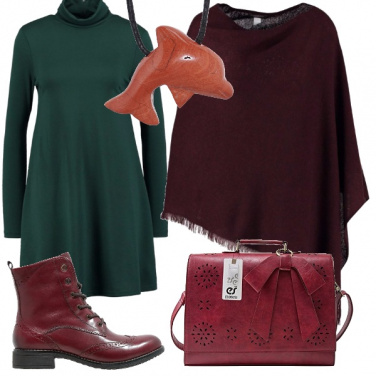 Outfit Verde bordeaux