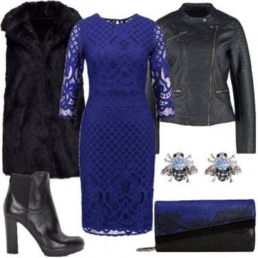 Outfit Blu e nero si può