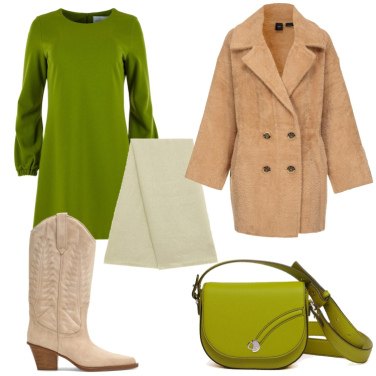 Outfit Vestiti midi/longuette Verde Donna: 26 Outfit Donna