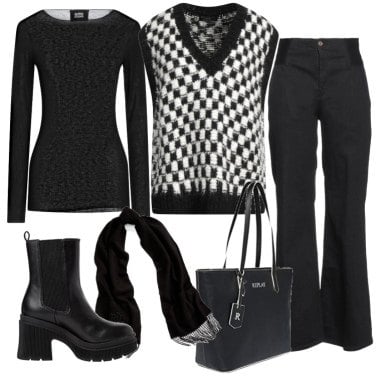 Outfit blanco y discount negro mujer casual