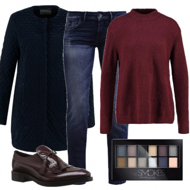 Outfit Sobria con il trucco