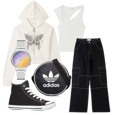 Outfit sneakers alte outlet nere