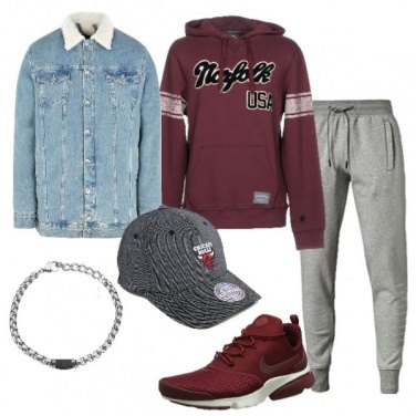 Outfit Giubbotto in jeans e felpa