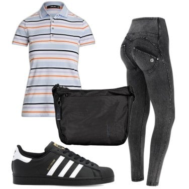 Outfit con clearance sneakers nere