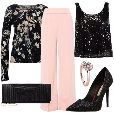 Outfit Romantica con paillettes