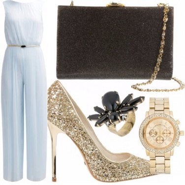 Outfit Blu & gold