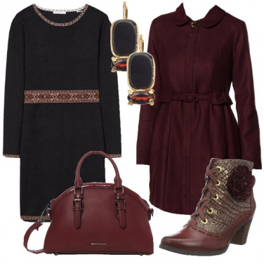 Outfit Umore splendido vestito di scuro