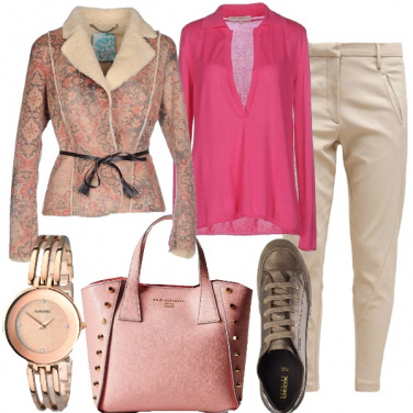 Outfit Colorata di rosa