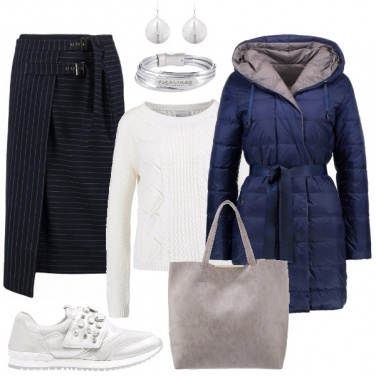 Outfit Blu e argento