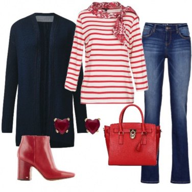 Outfit Rosso e blu