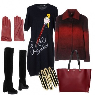 Outfit LOVE in rosso e nero