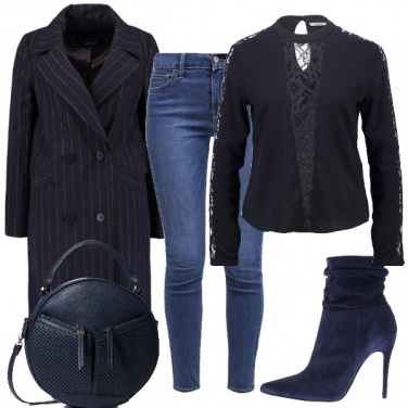 Outfit Cappotto gessato