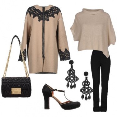 Outfit Rosa antico e nero