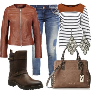 Outfit Rock in marrone