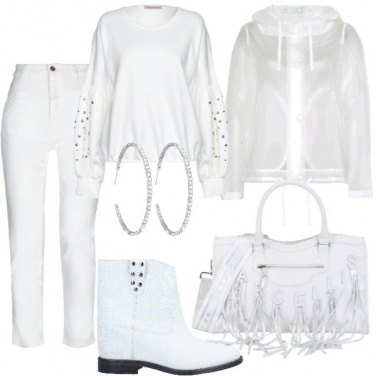 Outfit Bianco e borchie