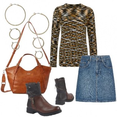 Outfit La gonna di jeans