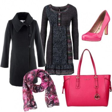 Outfit Fiori rosa, fiori e rosa