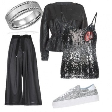 Outfit Paillettes sportive