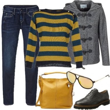 Outfit Maglioncino a righe