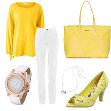 Outfit Giallo e bianco