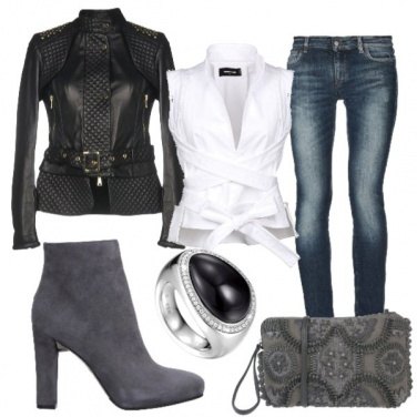 Outfit Denim Grey black&white