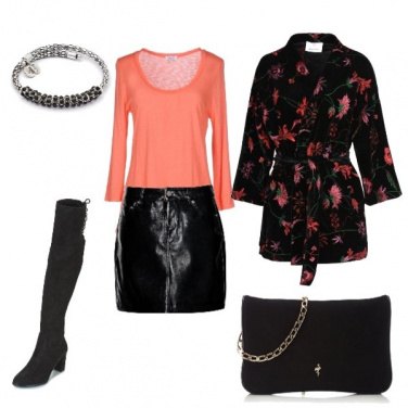 Outfit Giaccone fiorato