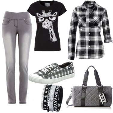 Outfit Tartan e giraffa!