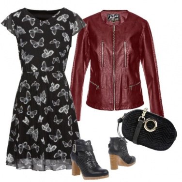 Outfit Abito con farfalle