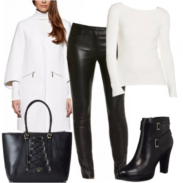 Outfit Bianco e nero grintoso