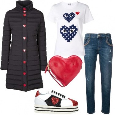 Outfit Cuori che passione