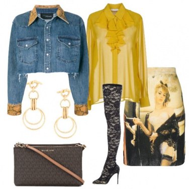 Outfit Mini a vita alta cuissard in pizzo