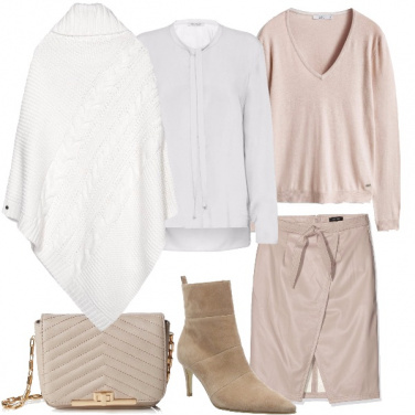 Outfit Aperitivo in rosa e bianco
