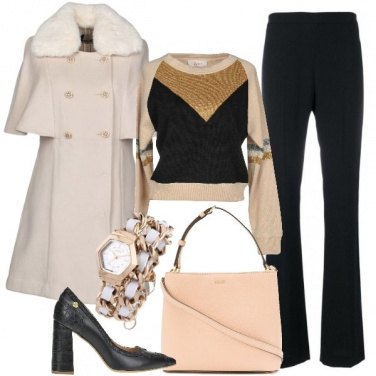 Outfit Nero e beige in ufficio