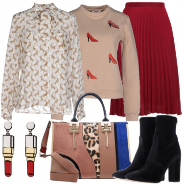 Outfit Seta sotto la felpa