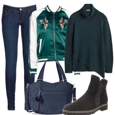 Outfit Blu e verde