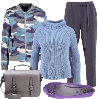 Outfit Il maglione azzurro