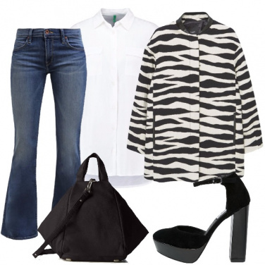 Outfit Camicia bianca in versione trendy