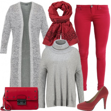 Outfit Sfumature di rosso