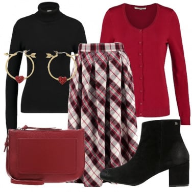 Outfit Rosso amore