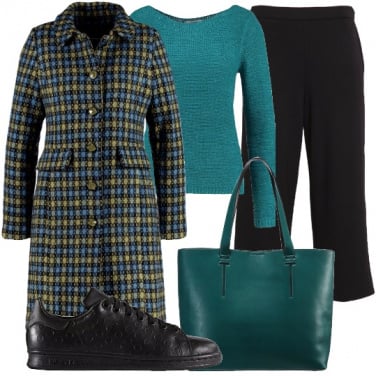 Outfit Un cappotto a fantasia